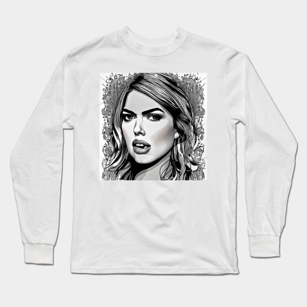 Vectorized Kate Long Sleeve T-Shirt by bogfl